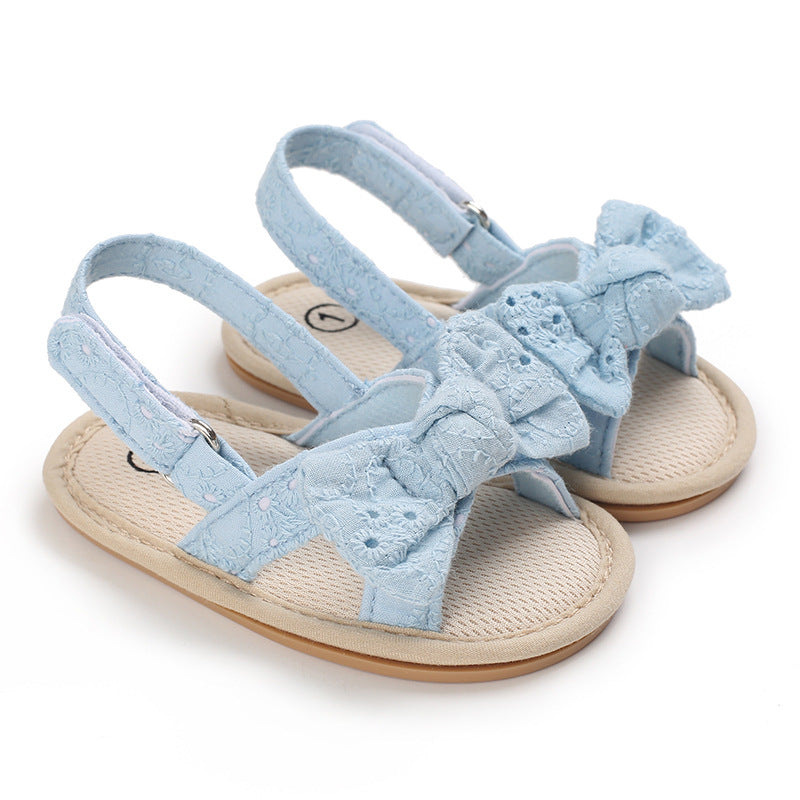 Baby's Shoes 0-1 Years Old Rubber Bottom Bow Sandals