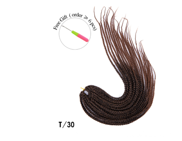 Synthetic Wig Dirty Braid 16-inch Lengthened Small Three-strand Braid