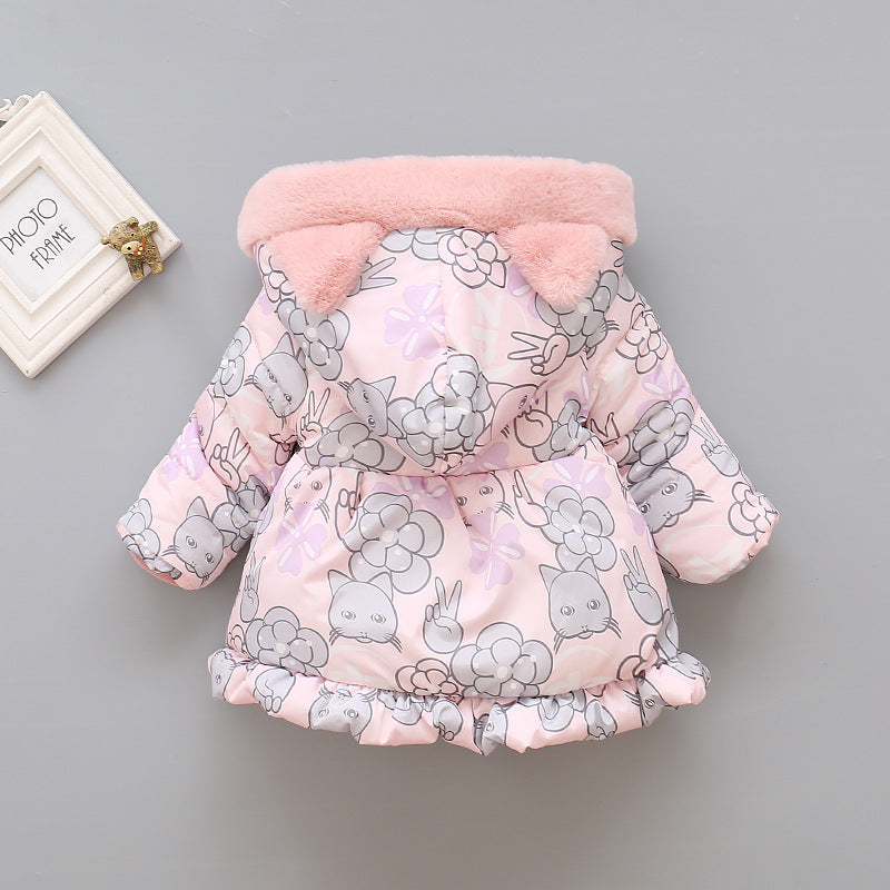 Plush padded children's cotton clothing