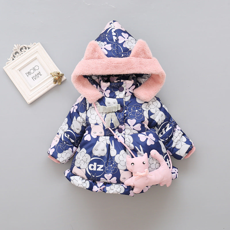 Plush padded children's cotton clothing