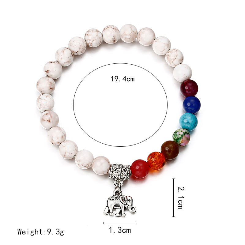 White pine round beads loose beads elephant bracelet