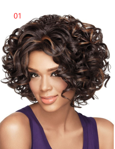 Ladies short curly hair set