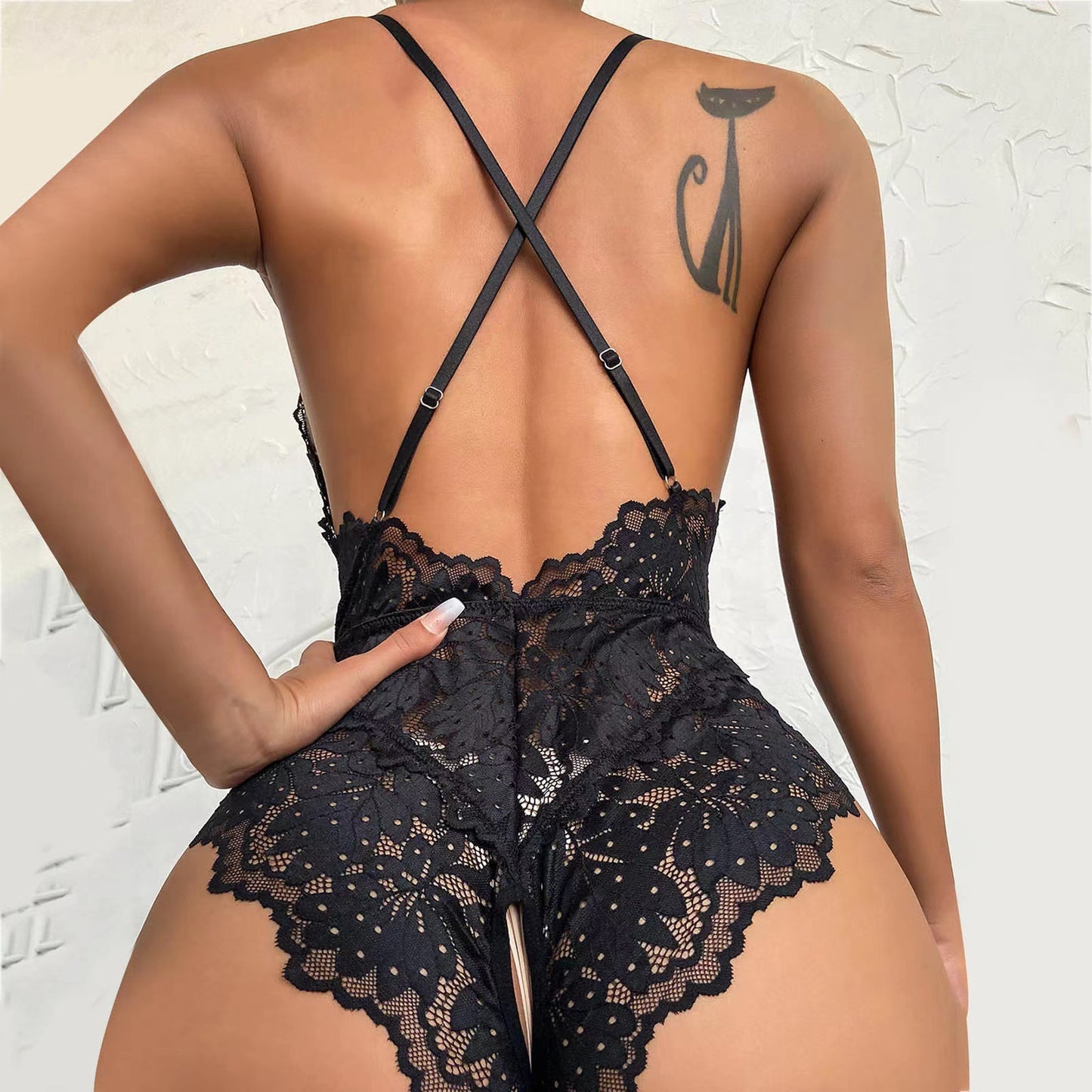 Women's Jumpsuit Halter Cross Lace-up