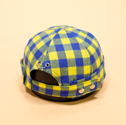 Plaid hat spring summer melon hat