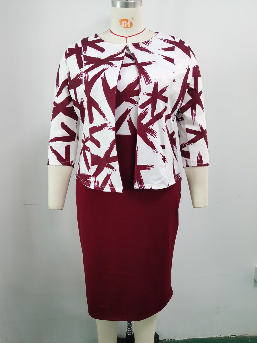 Stitching Print Dress Small Suit Jacket