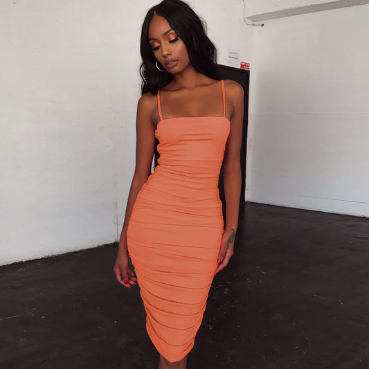 Sexy Tight Camisole Dress Sleeveless Hip Dress