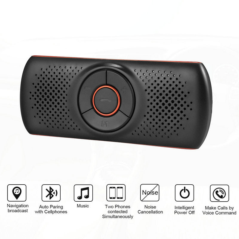 Bluetooth Speakerphone SIRI 3W Speaker Car Handsfree Kit MP3 Player TF Music play Connect 2 Phones Loudspeaker