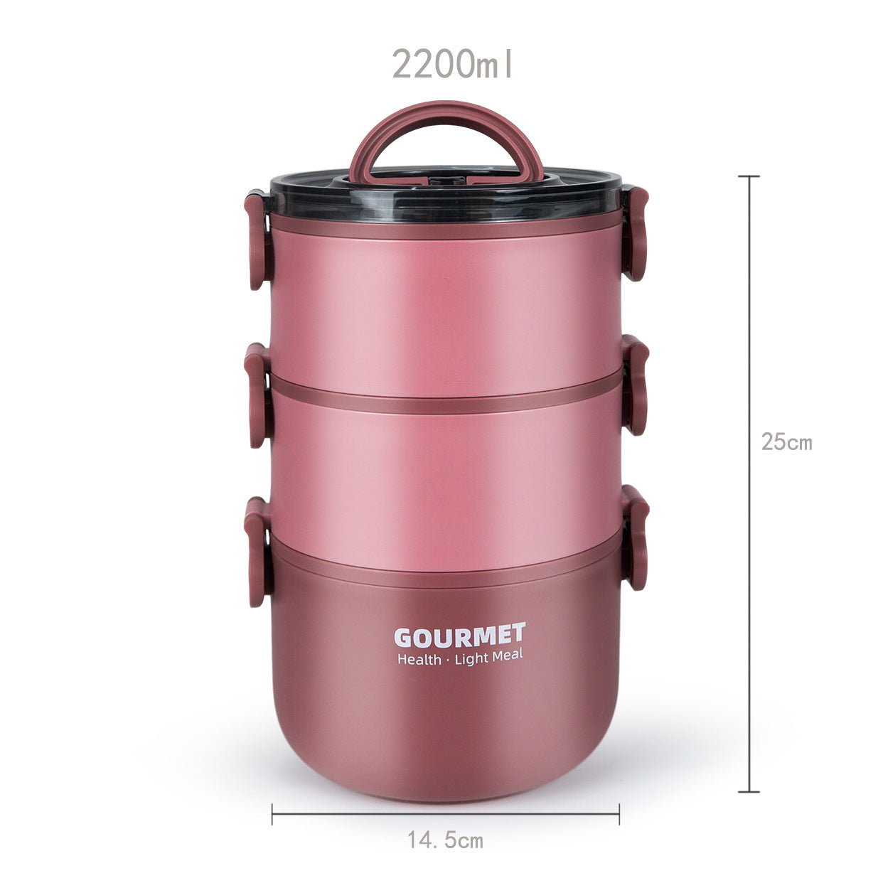 New Stainless Steel Round Insulated Lunch Box, Double-Layer Three-Layer Plastic Lunch Box For Students, Multi-Layer Lunch Box, Insulated Bucket