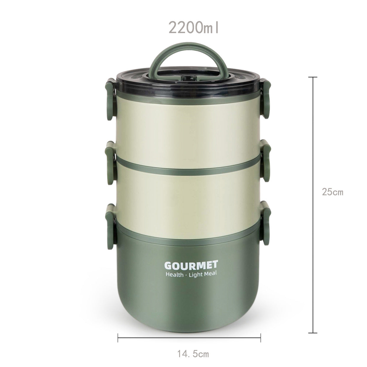 New Stainless Steel Round Insulated Lunch Box, Double-Layer Three-Layer Plastic Lunch Box For Students, Multi-Layer Lunch Box, Insulated Bucket