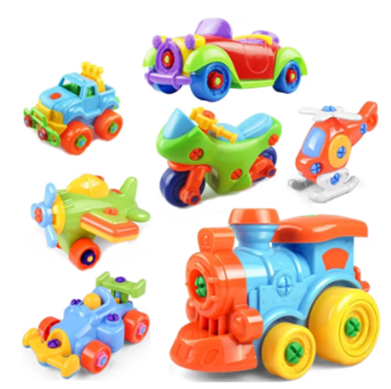 Children's Toys Detachable and Assembled Motorcycle Plastic Building Block Toys