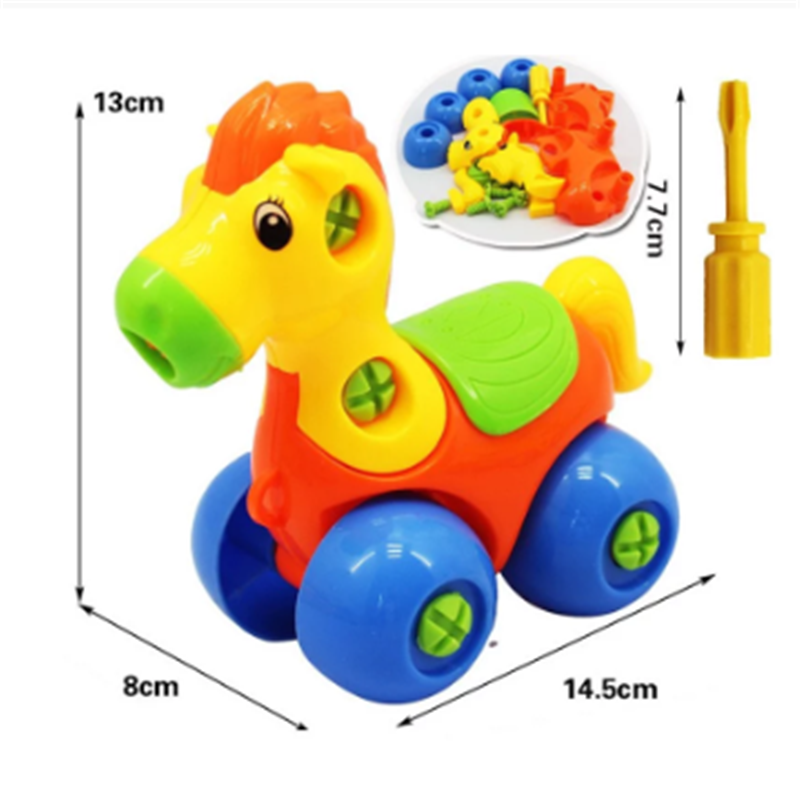 Children's Toys Detachable and Assembled Motorcycle Plastic Building Block Toys