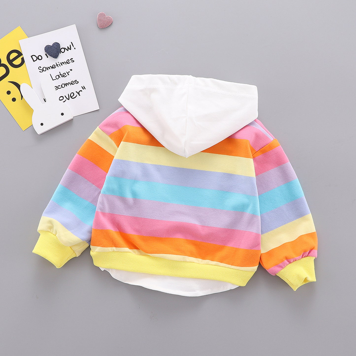 Baby Girl Long-Sleeved T-Shirt Children's Clothing Long-Distance Ear Hooded Clothing