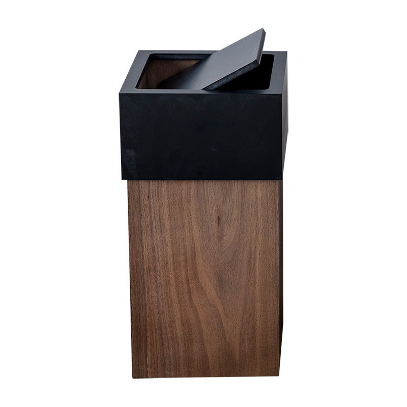 New Products Nordic Style Wooden Trash Can Large Household Creative Living Room Bedroom B & B Hotel Paper Basket