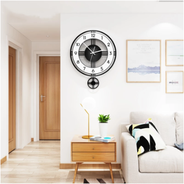 Living Room Creative Wall Clock Atmosphere Silent Household Acrylic Products Wall Watch Bedroom Decoration Wall Stickers Art Wall Clock