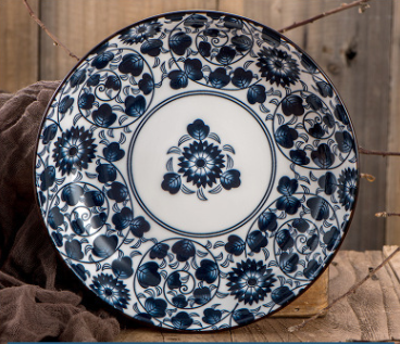 Blue And White Porcelain Dinner Plates Household Japanese Ceramic Dinner Plates Plates Underglaze Color Salad Fruit Plates Dessert Plates