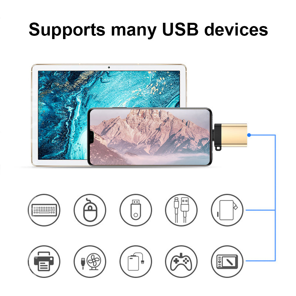 Type-C To Usb3.0 Female Adapter With Chain