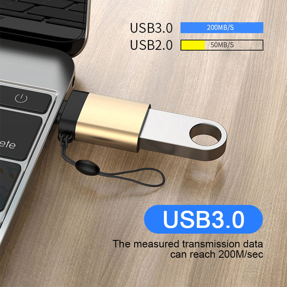 Type-C To Usb3.0 Female Adapter With Chain