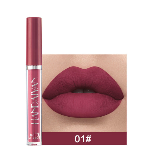 Matte Non-stick Cup Lip Gloss, Non-fading Matte Liquid Lipstick