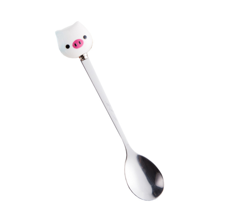 Cute Cartoon Animals Cat Panda Rabbit Coffee Spoon Stirring Spoon Children Soup Coffee Spoons Scoop Dinnerware