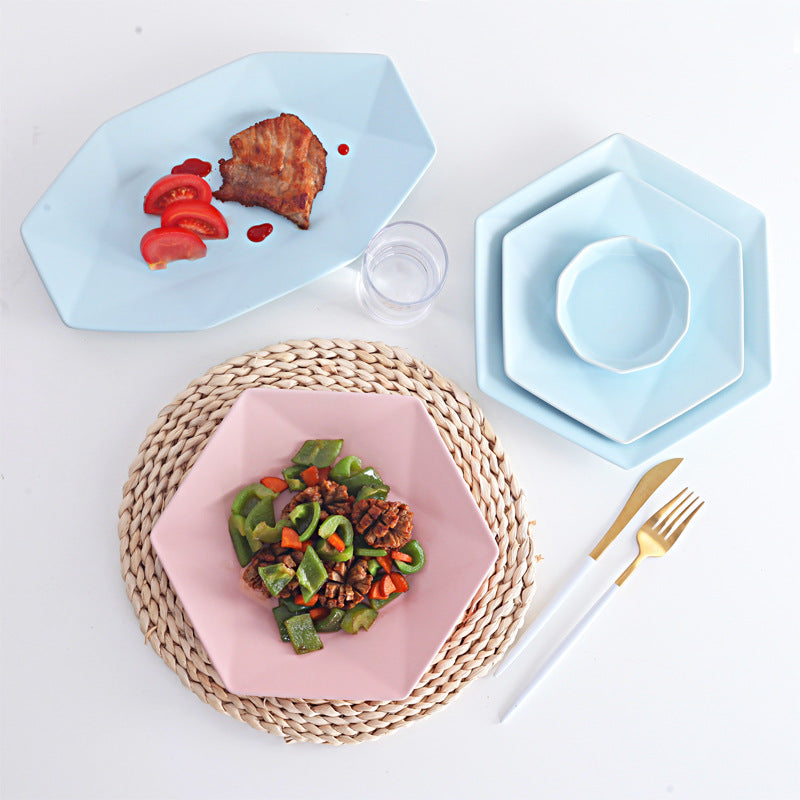 Irregular household ceramic plates