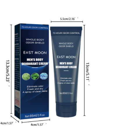 Men's Whole Body Deodorant Cream Gently Removes Body Odor