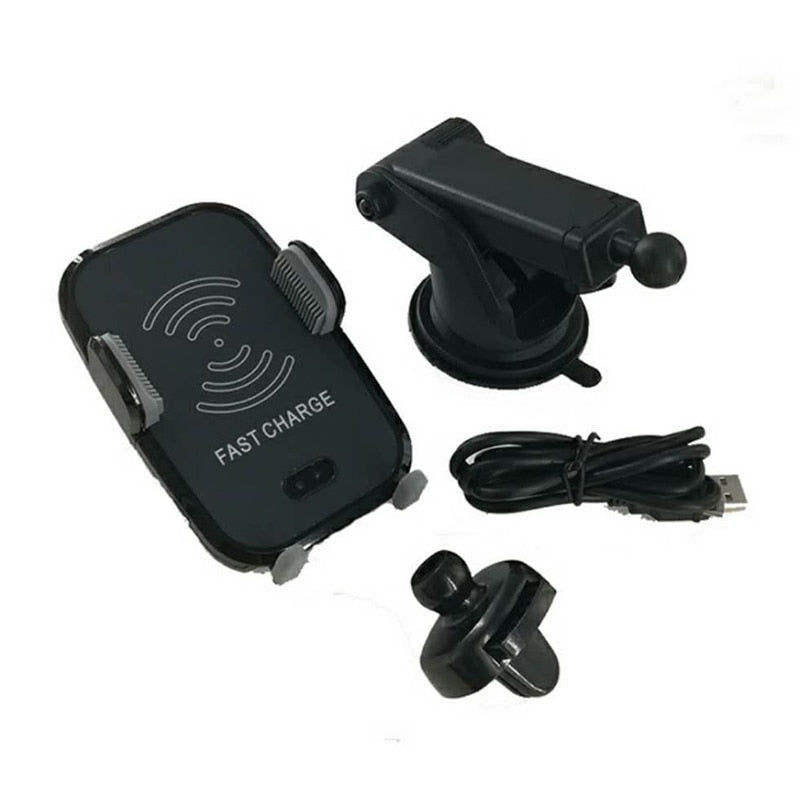 Fast Wireless Car Charger with Automatic Infrared Sensor Car Mount