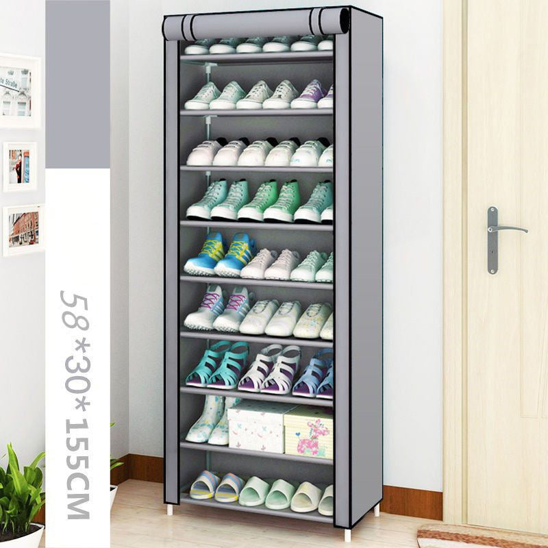 Cloth Shoe Cabinet Student Dormitory Bedroom Storage Shoe Rack Door Multi-layer Assembly Simple