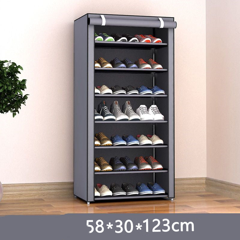 Cloth Shoe Cabinet Student Dormitory Bedroom Storage Shoe Rack Door Multi-layer Assembly Simple