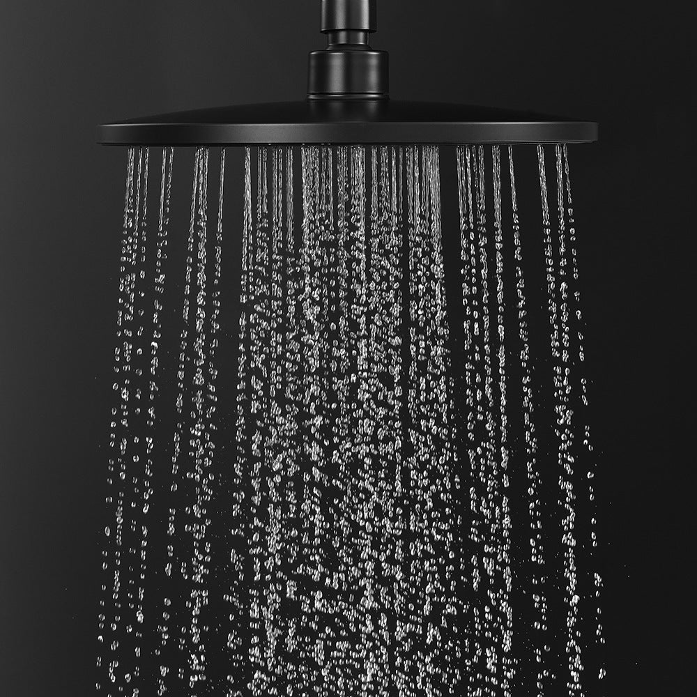 Black ABS Round Bathroom Shower Head