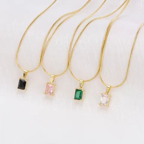 European And American High-grade Gem Pendant Clavicle Chain