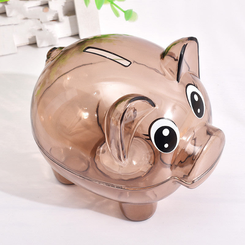 Creative Children's Gifts Plastic Piggy Display Transparent