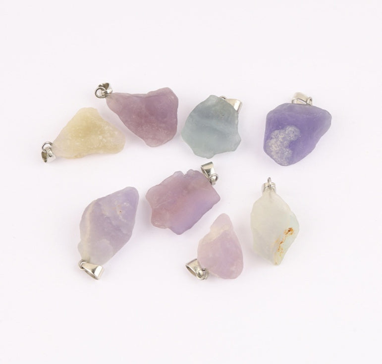 Natural Rainbow Color Crystal Stone Pendant