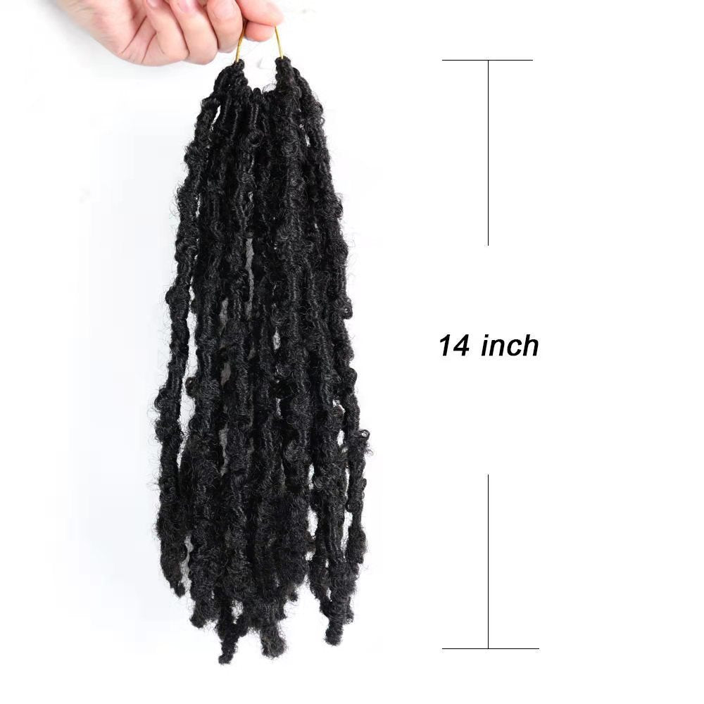 New Product Butterfly Curvy Crochet Dirty Braid African Hair Extension