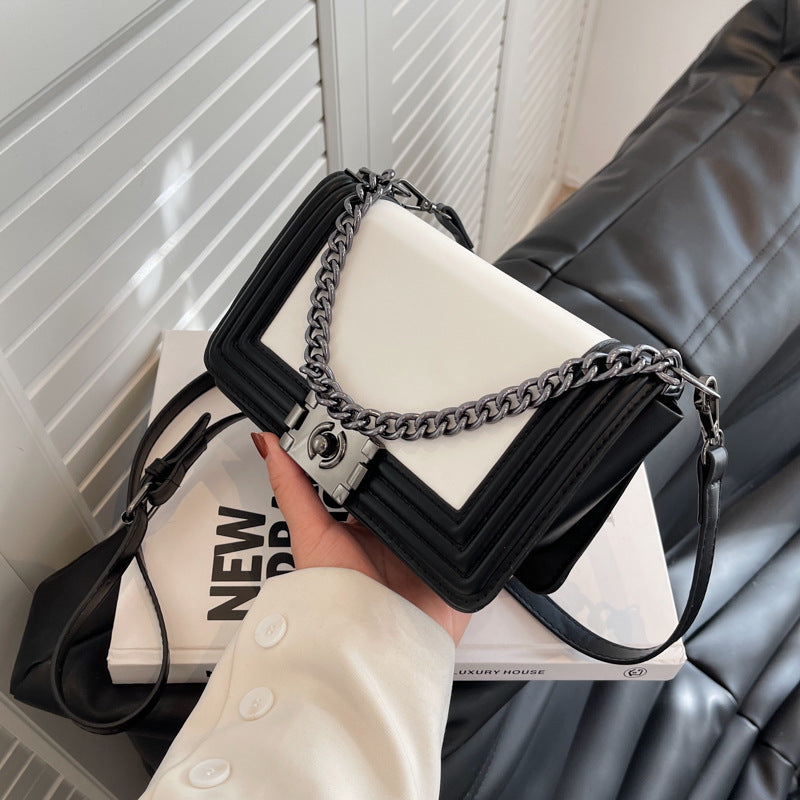 Contrast Color Small Square Bag Women