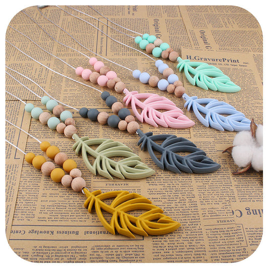 New Baby Products Silicone Leaf Teether Necklace