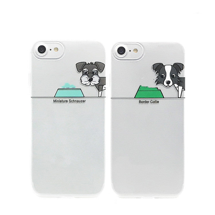 Fashion Dog Schnauzer Mobile Phone Case Transparent