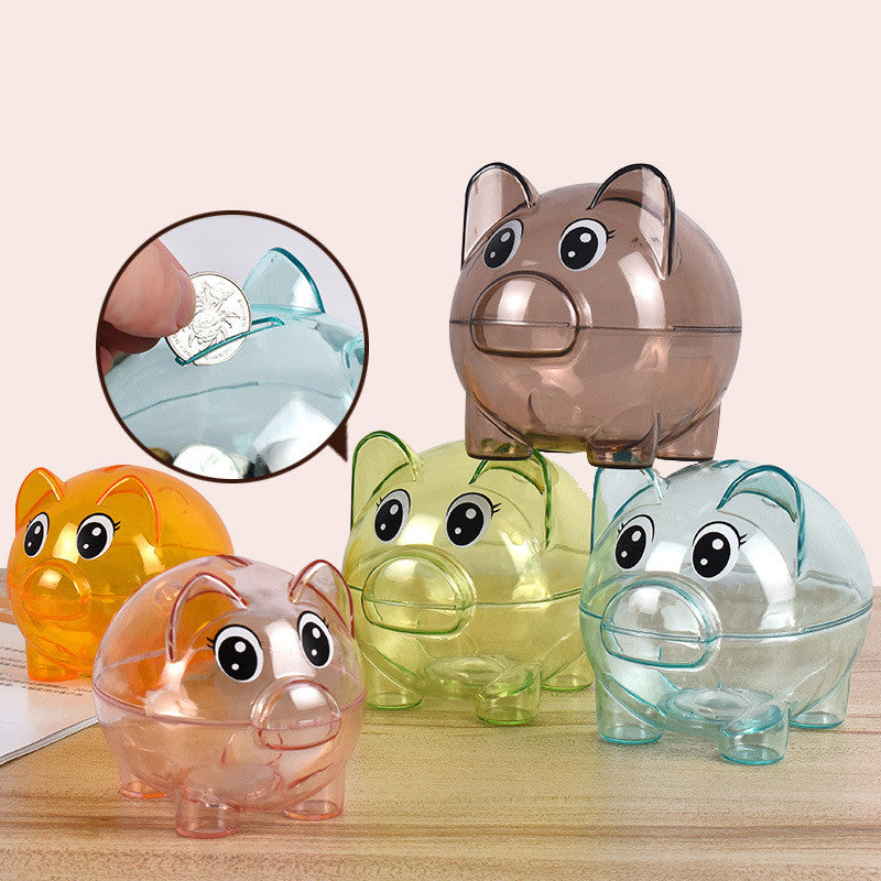 Creative Children's Gifts Plastic Piggy Display Transparent