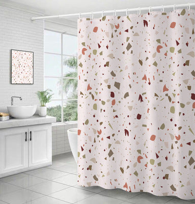 Bathroom Ins Morandi Terrazzo Shower Curtain