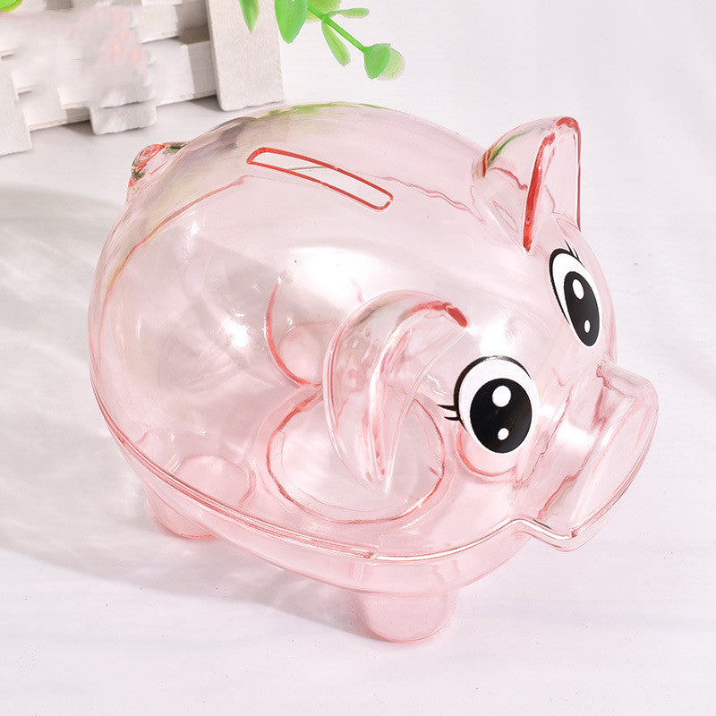 Creative Children's Gifts Plastic Piggy Display Transparent