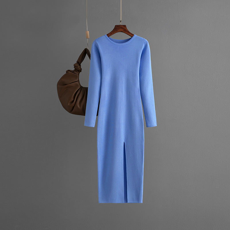 Slim Fit Inner Wear Long Sleeve Skinny Knit Dress