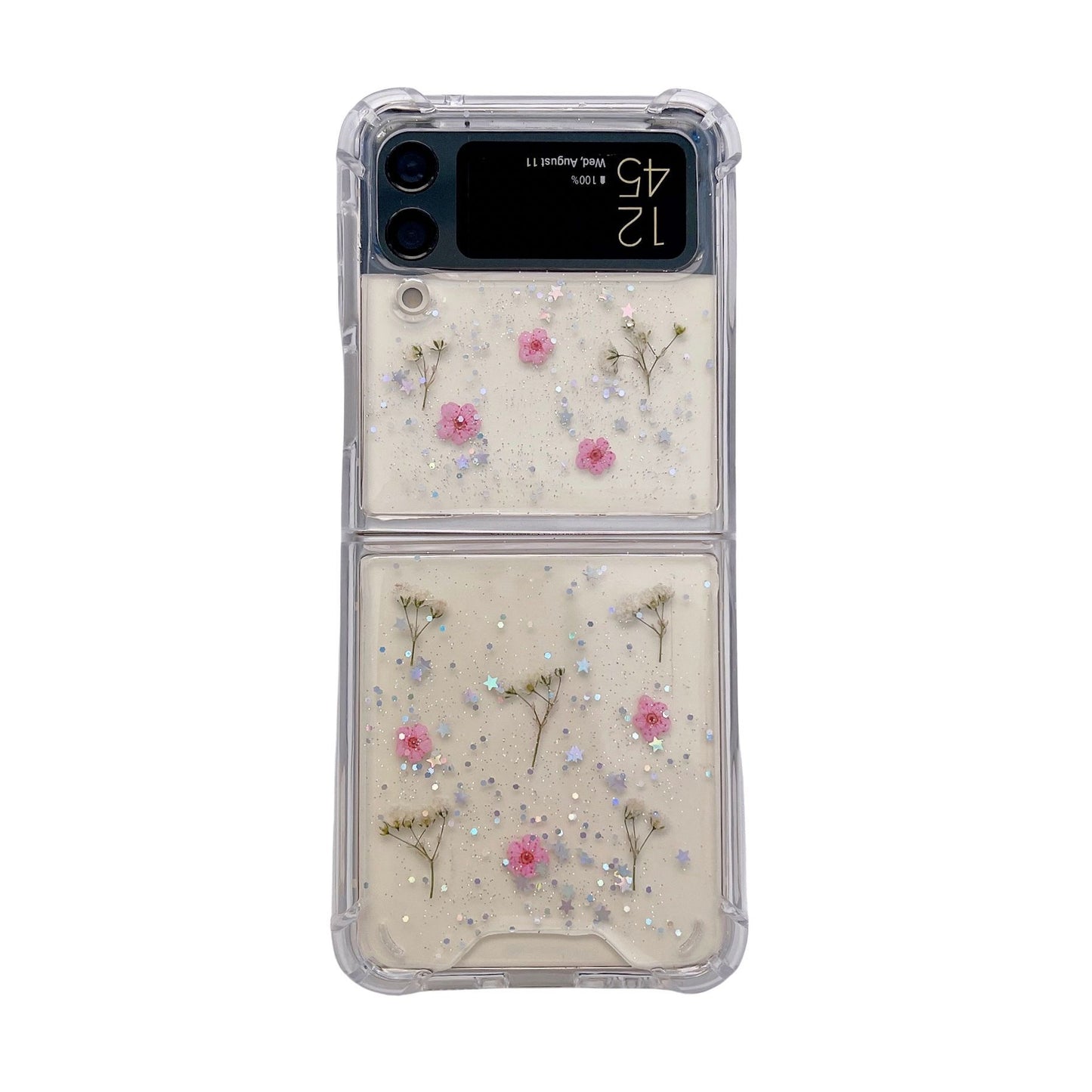 Drop Glue Glitter Star Dry Flower Star Mobile Phone Cover