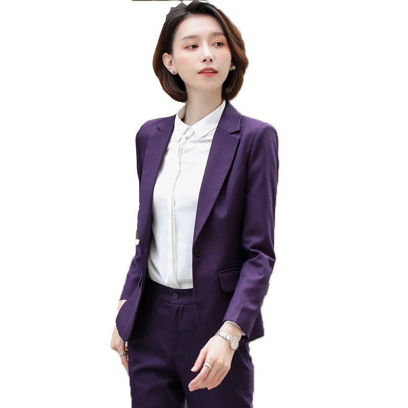 Fashion Women's Solid Color Casual Temperament Professional Suit