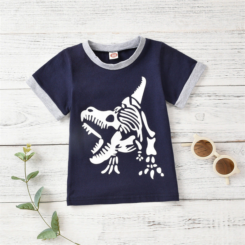 Summer Short-sleeved Dinosaur Children's Clothing