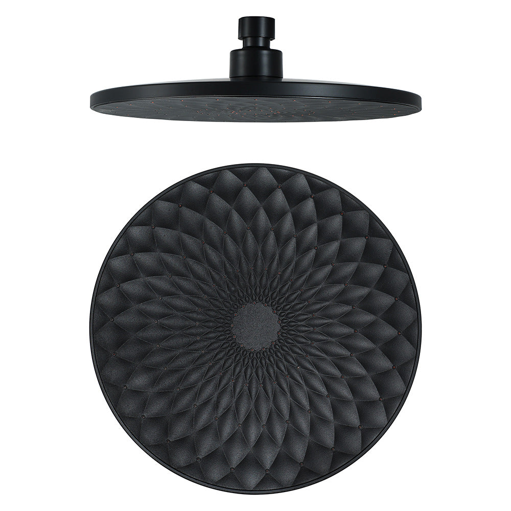 Black ABS Round Bathroom Shower Head