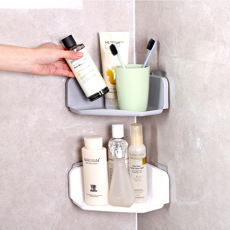 Corner drain rack bathroom storage rack