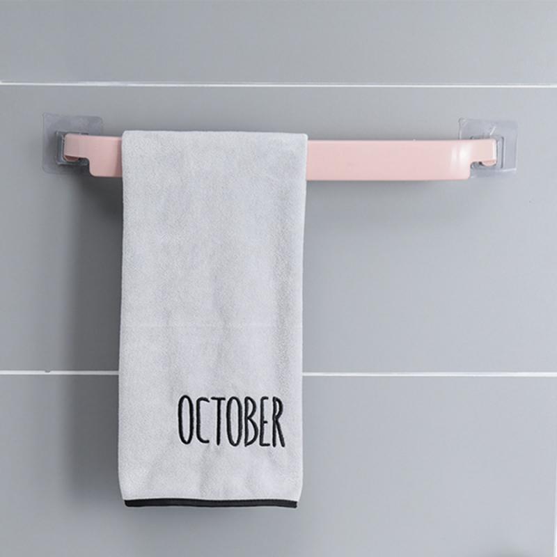 Punch-free bathroom towel rack