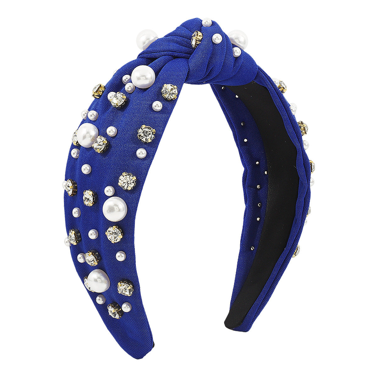 Multi-Color Knot In The Middle Wide Edge Size Beads Rhinestones Headband Hair Accessories Female