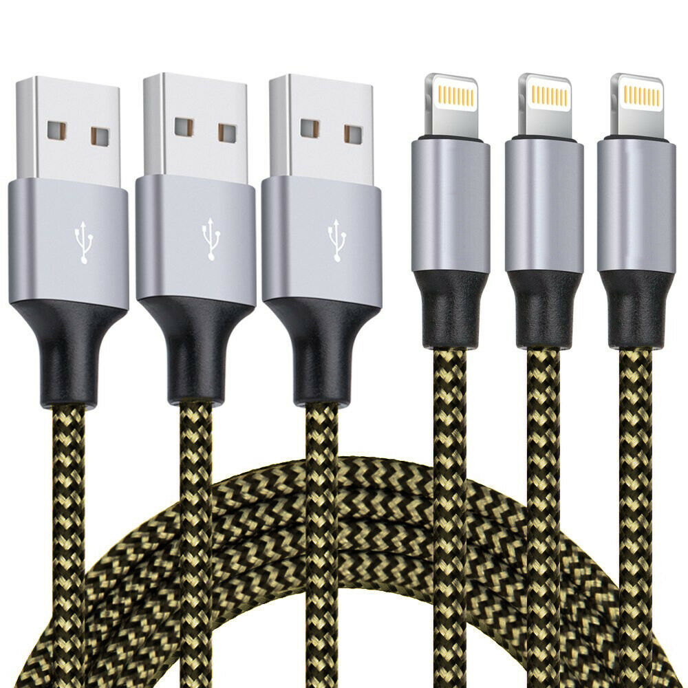 3 Pack Fast Charger USB Cable For IPhone 6 7 8Plus IPhone XR Xs Max 11 12 13 Pro