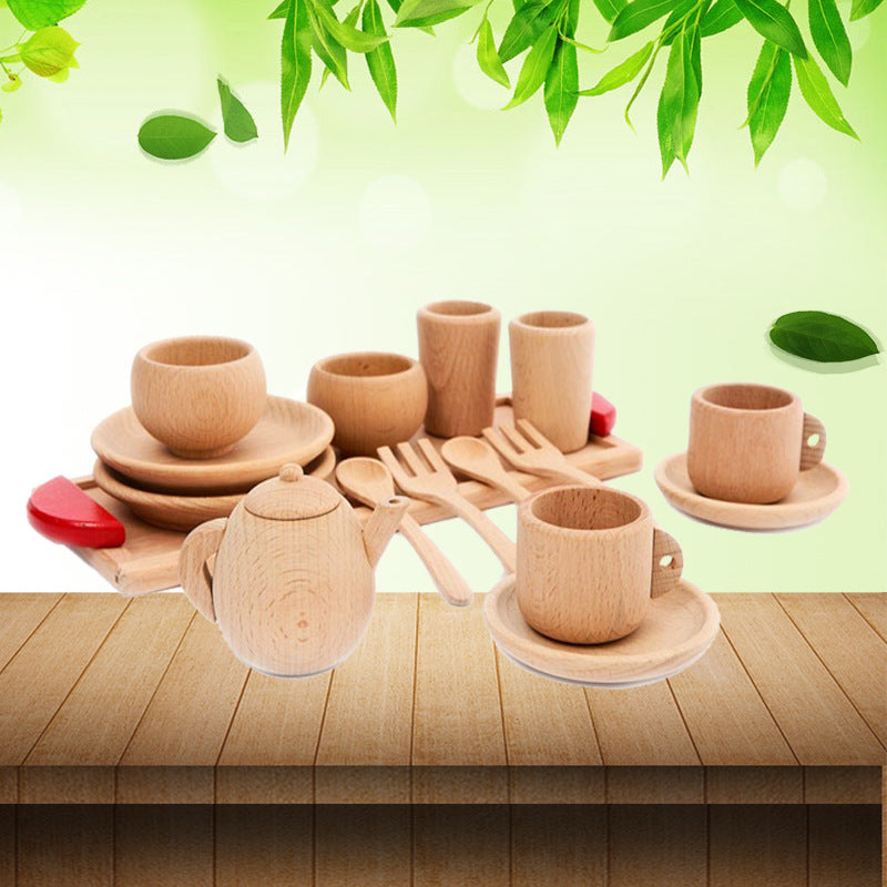 Wooden children's kitchen toys