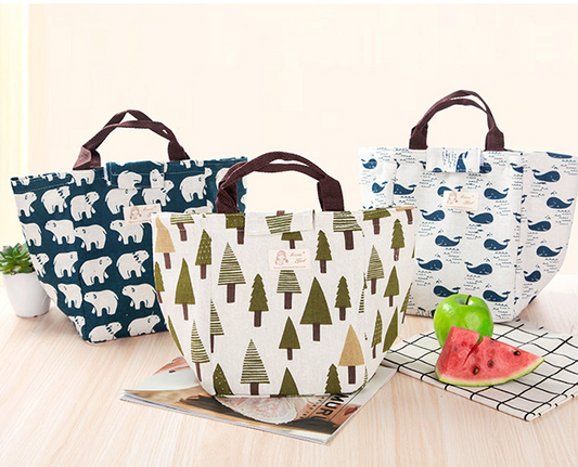 Waterproof Lunch Bag for Women kids Men Cooler Lunch Box Bag Tote canvas lunch bag Insulation Package Portable